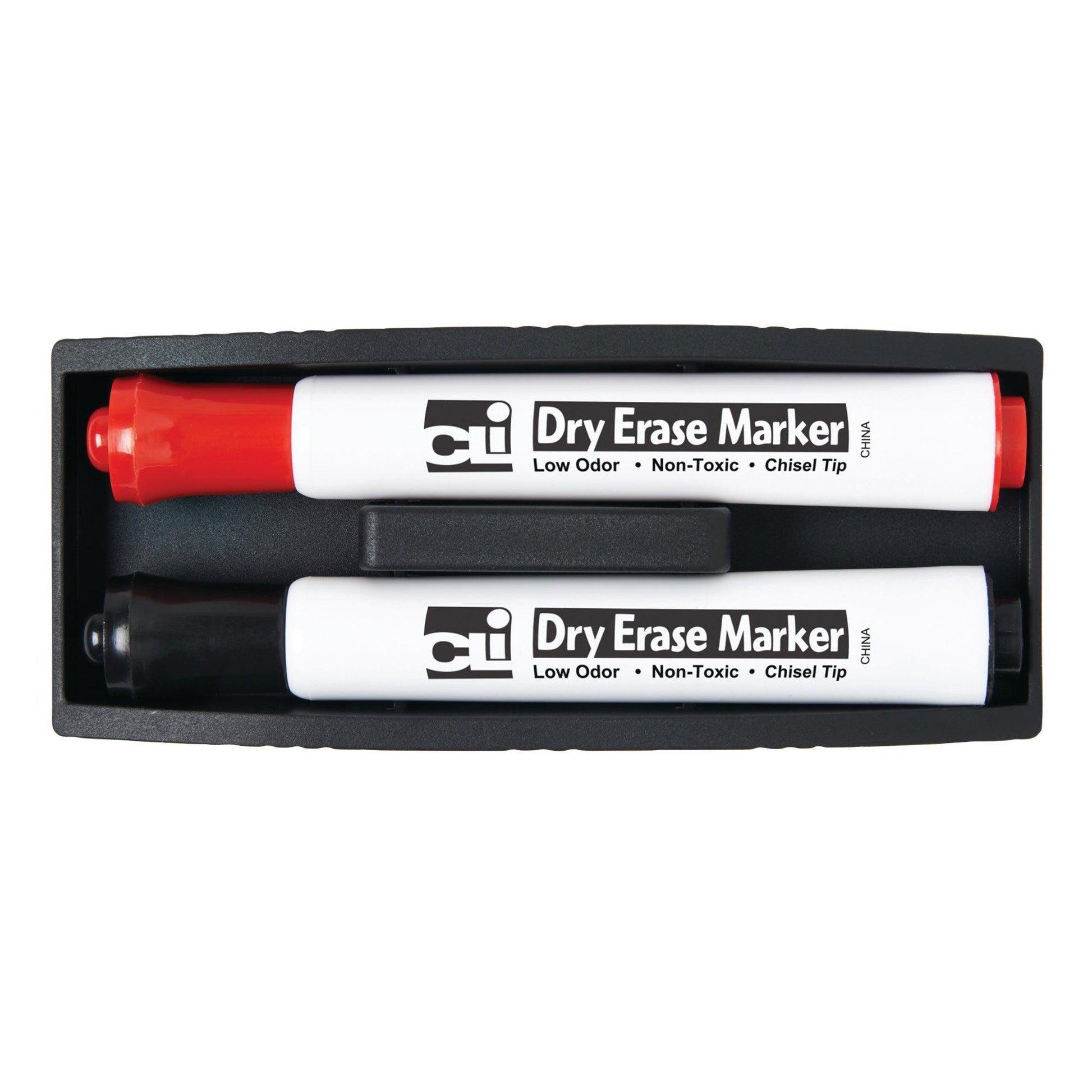 Magnetic Whiteboard Eraser with 2 Dry Erase Markers, Pack of 6 - Loomini