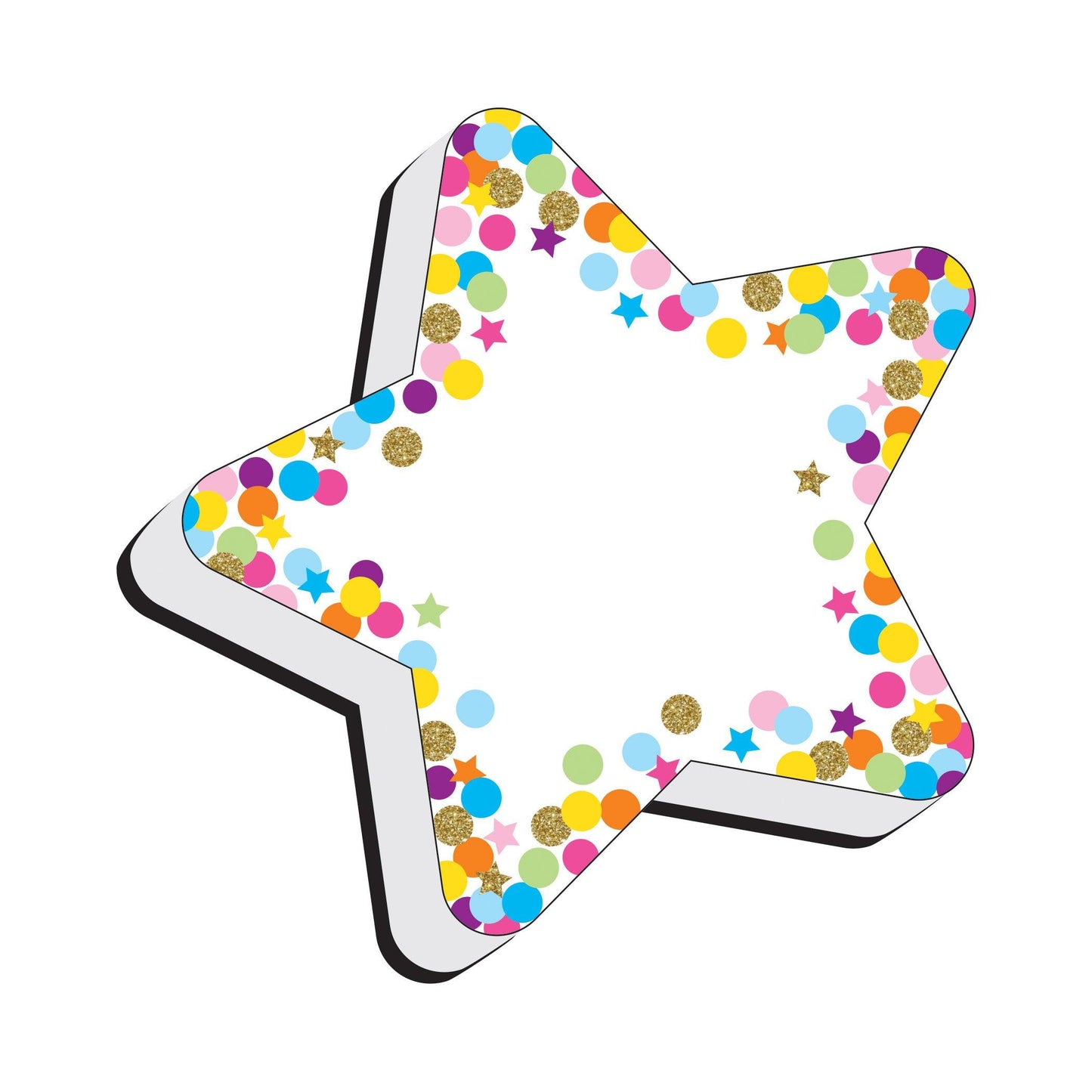 Magnetic Whiteboard Erasers, Star Confetti, Pack of 6 - Loomini