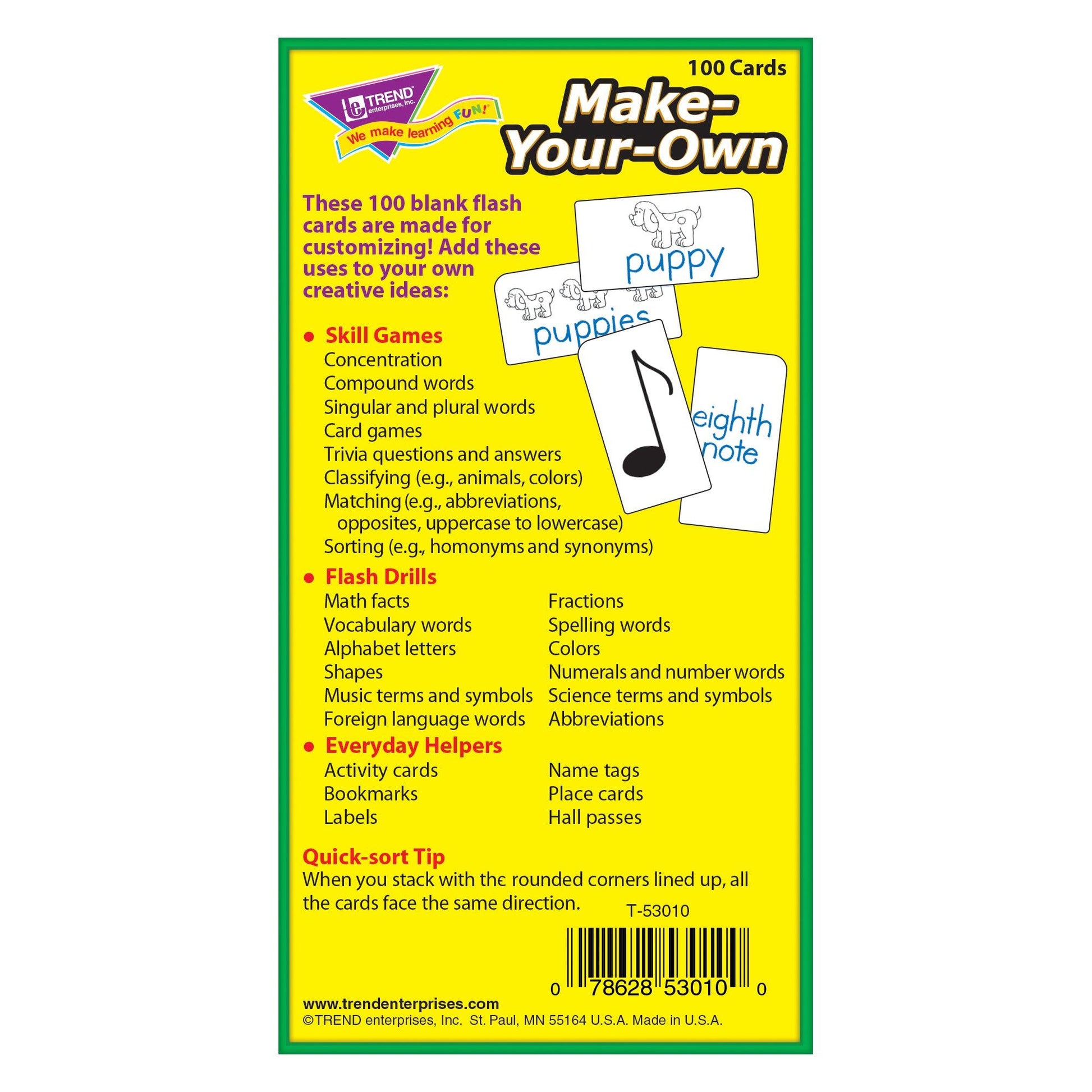 Make-Your-Own Skill Drill Flash Cards, 3 Packs - Loomini