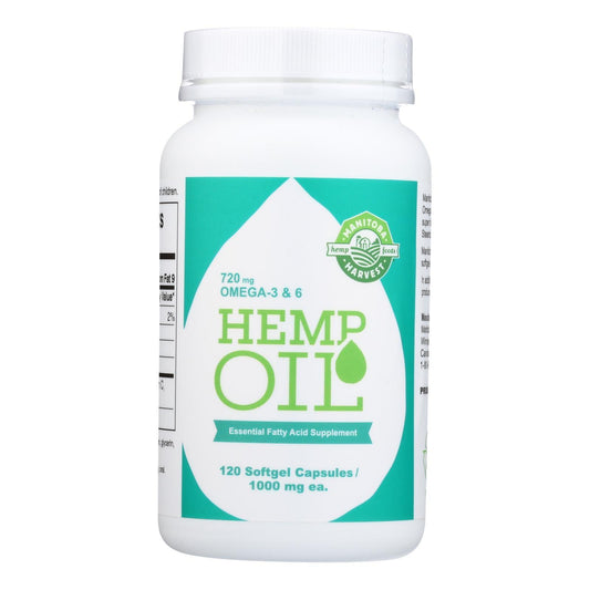 Manitoba Harvest Hemp Oil - 1000iu - 120 Sgel - Loomini