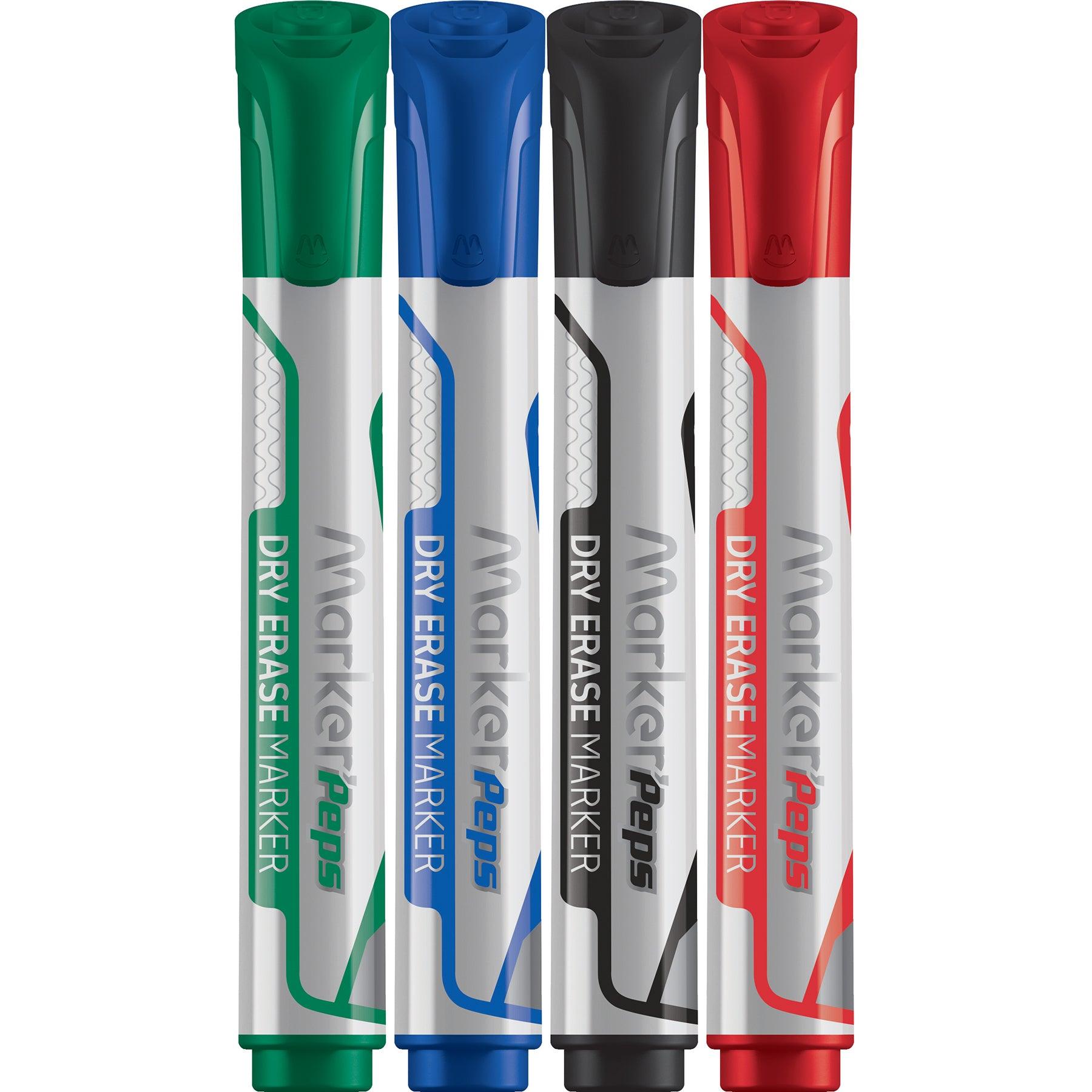 Marker'Peps Dry Erase Jumbo Marker, Chisel Tip, 4 Per Pack, 6 Packs - Loomini