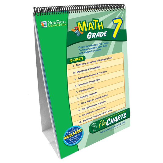 Math Skills Curriculum Mastery® Flip Chart, 10 Pages, Grade 7 - Loomini