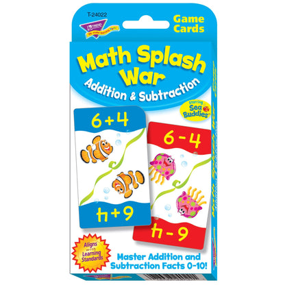 Math Splash War Addition & Subtraction Challenge Cards®, 6 Packs - Loomini