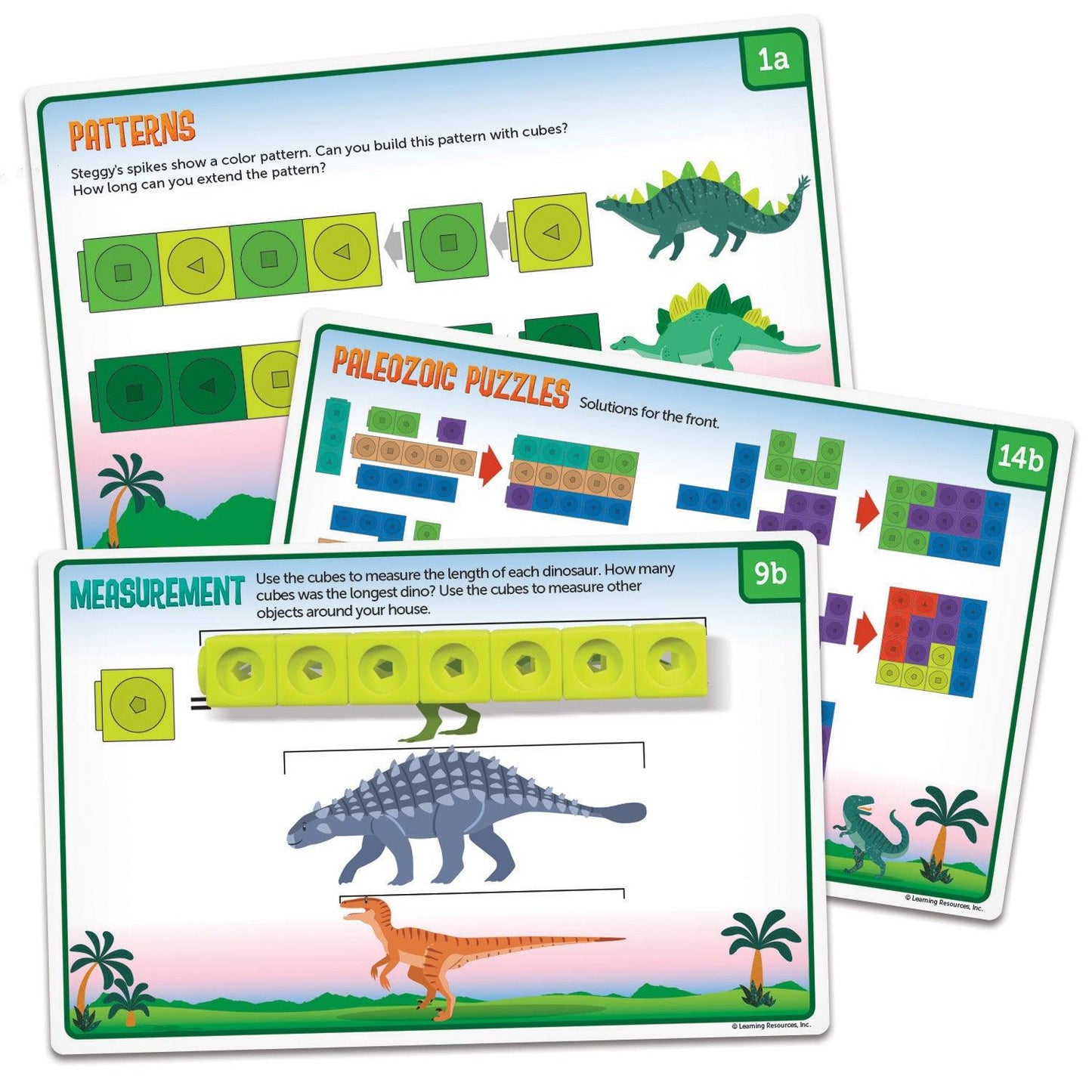 Mathlink® Cubes Kindergarten Math Activity Set: Dino Time! - Loomini