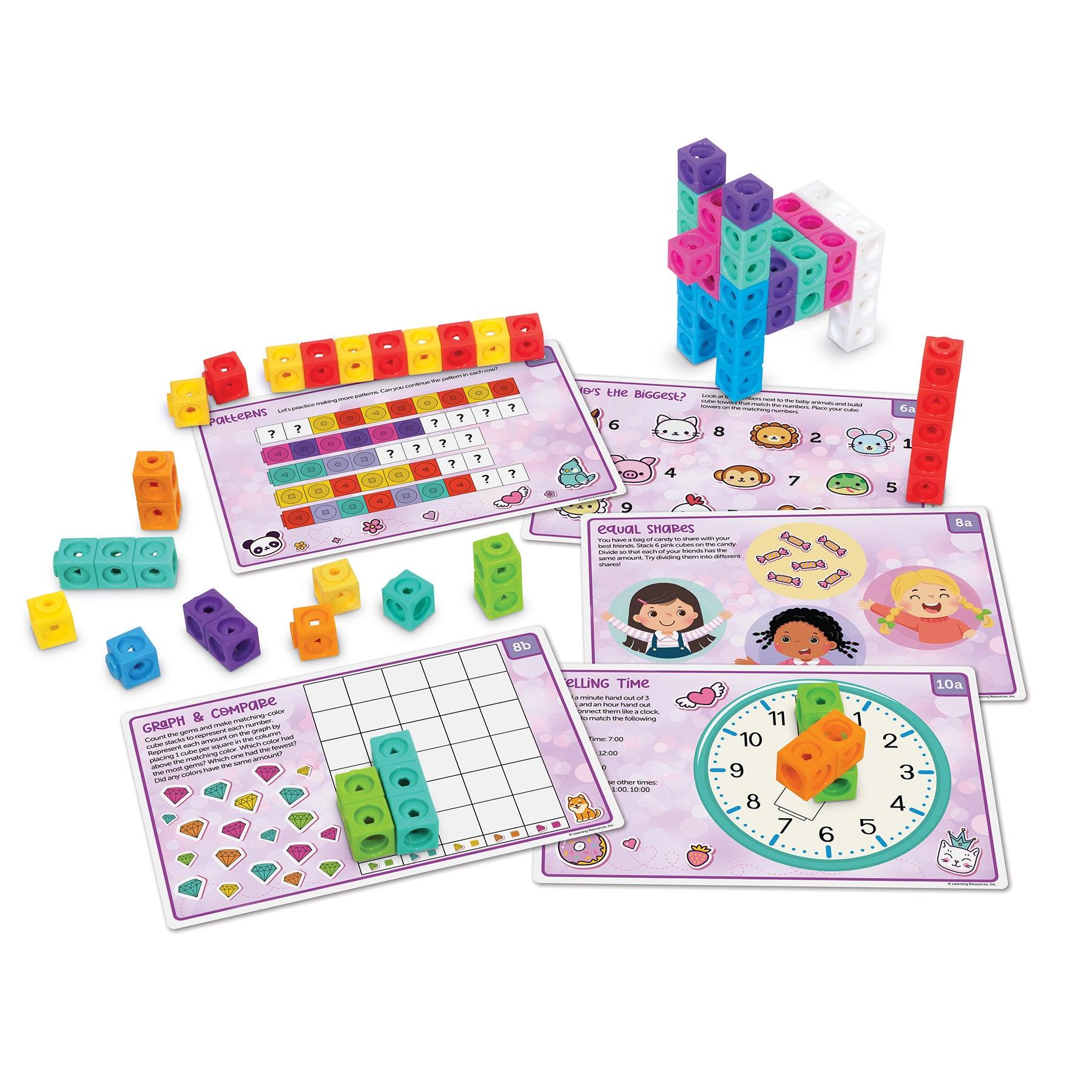 Mathlink® Cubes Kindergarten Math Activity Set: Mathatics! - Loomini