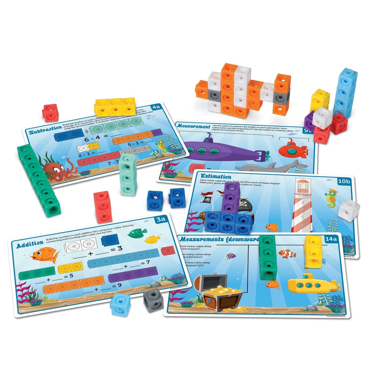 Mathlink® Cubes Kindergarten Math Activity Set: Sea Adventures! - Loomini