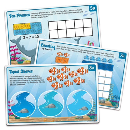 Mathlink® Cubes Kindergarten Math Activity Set: Sea Adventures! - Loomini