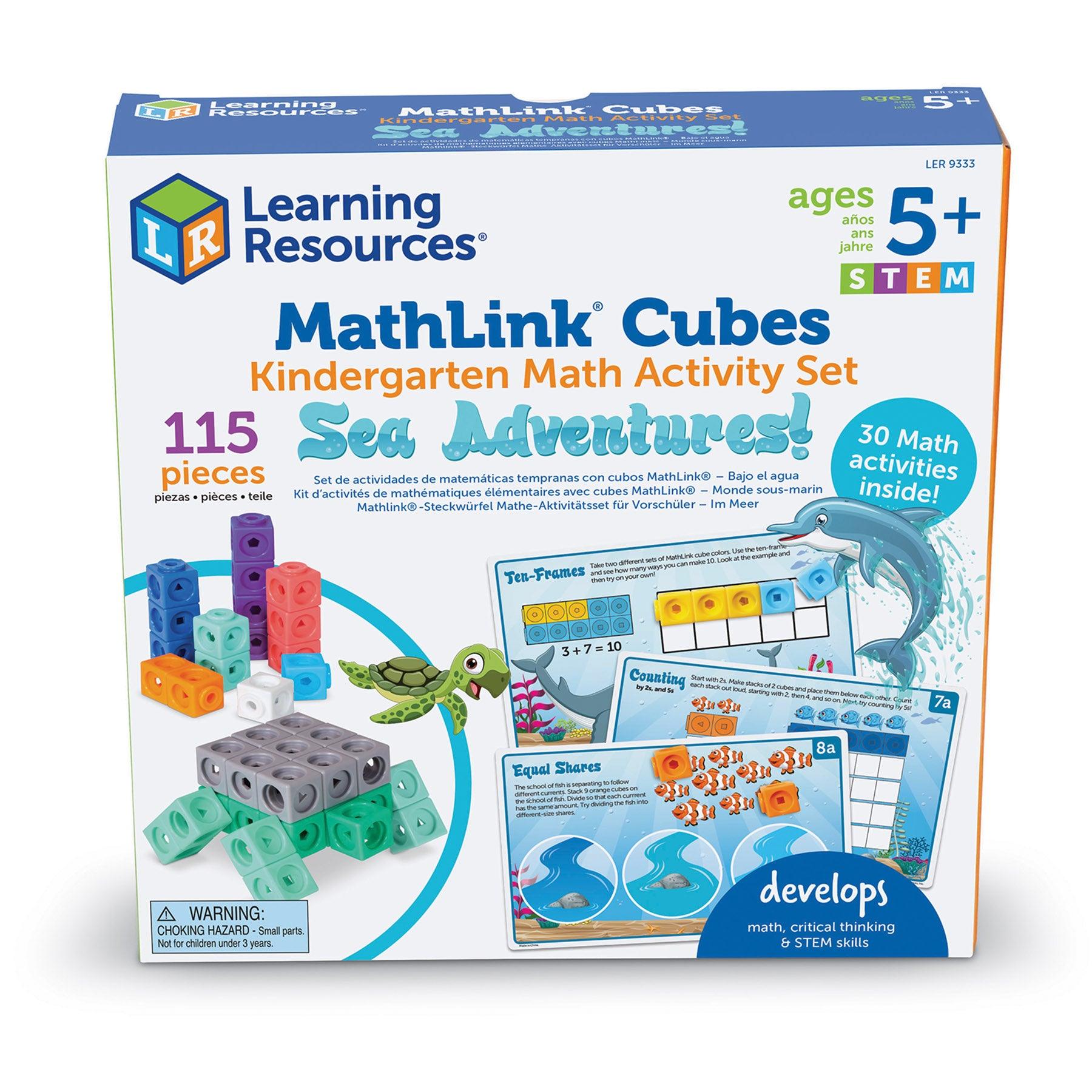 Mathlink® Cubes Kindergarten Math Activity Set: Sea Adventures! - Loomini