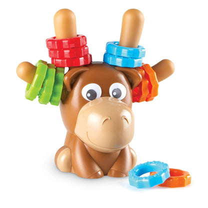 Max's Fine Motor Moose: 12 Grabbable Rings for Skill Development | For Ages 2 to 5 Years - Loomini