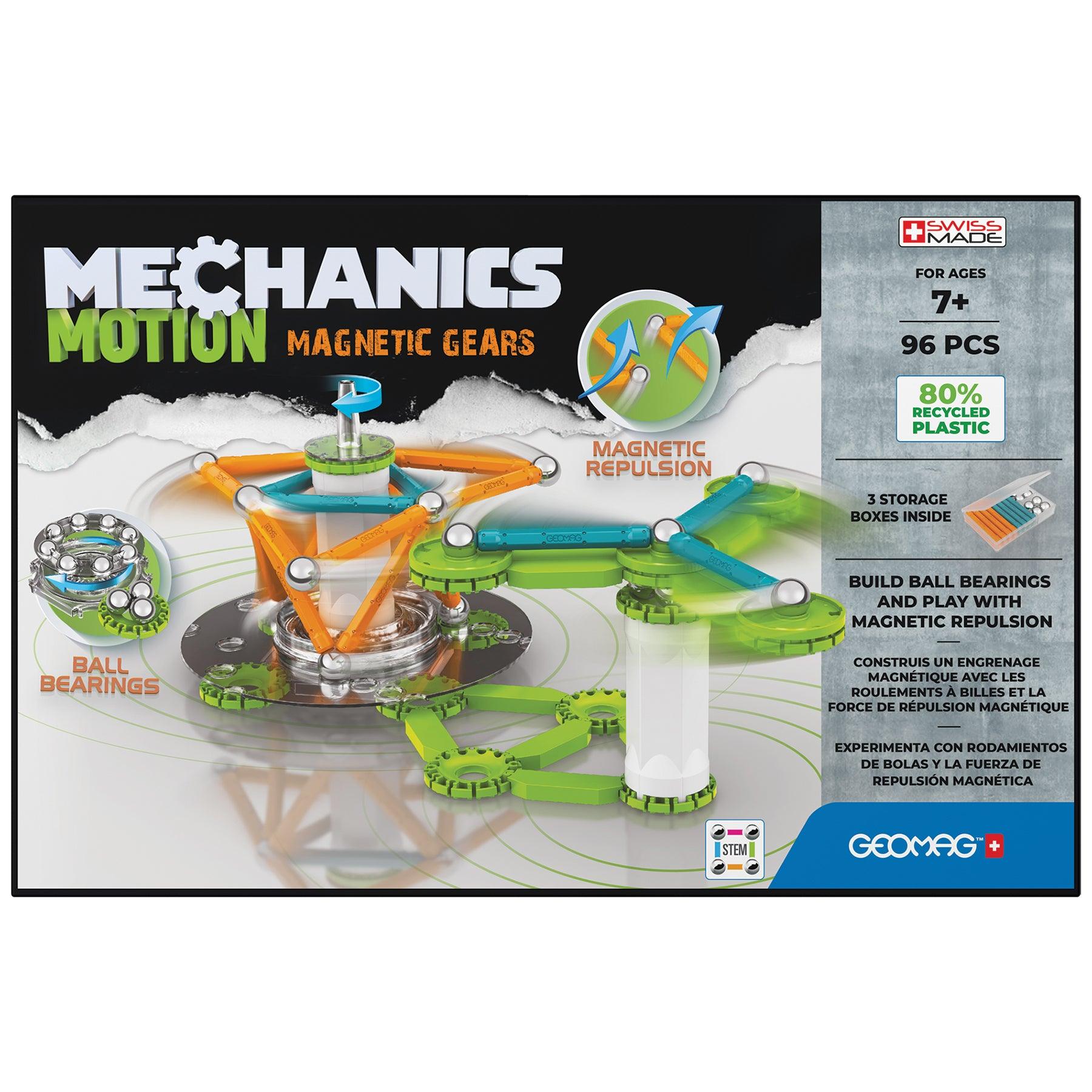 Mechanics Magnetic Gears Recycled, 96 Pieces - Loomini
