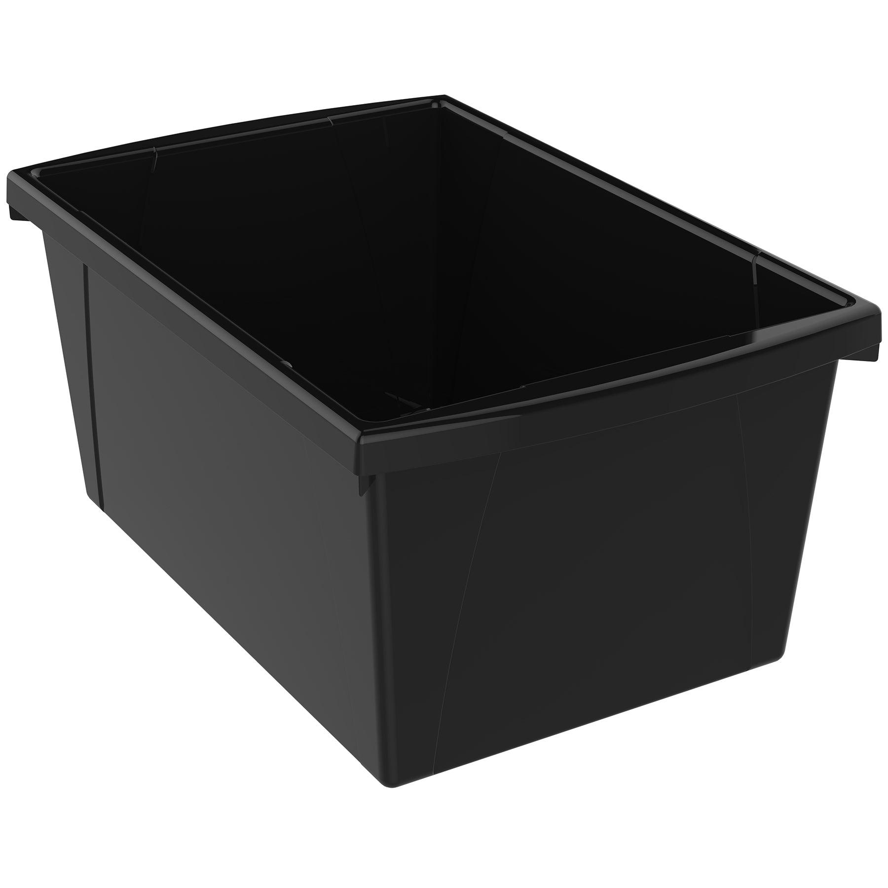 Medium Classroom Storage Bin, Black, Pack of 2 - Loomini