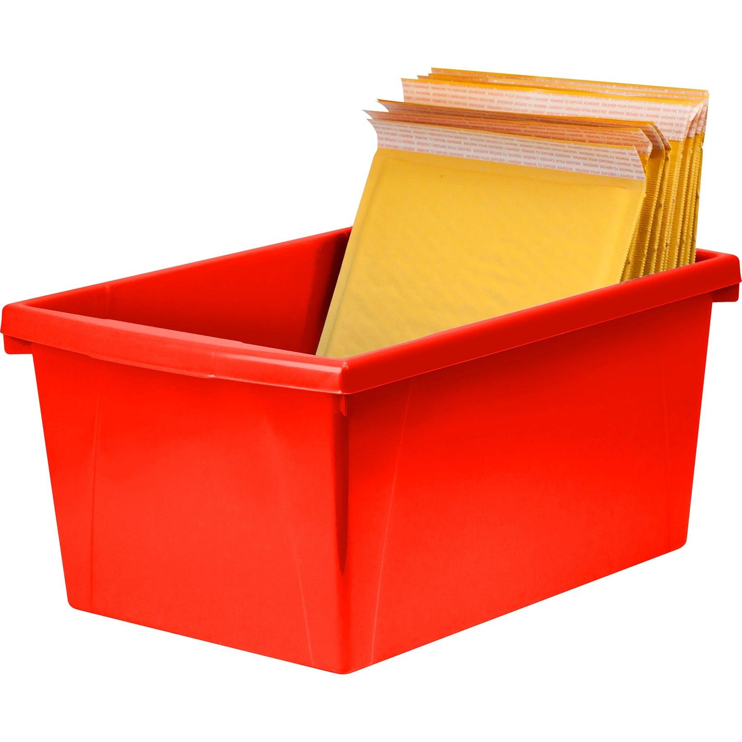 Medium Classroom Storage Bin, Red, Pack of 2 - Loomini
