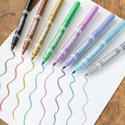 Metallic Markers, 8 Per Box, 3 Boxes - Loomini