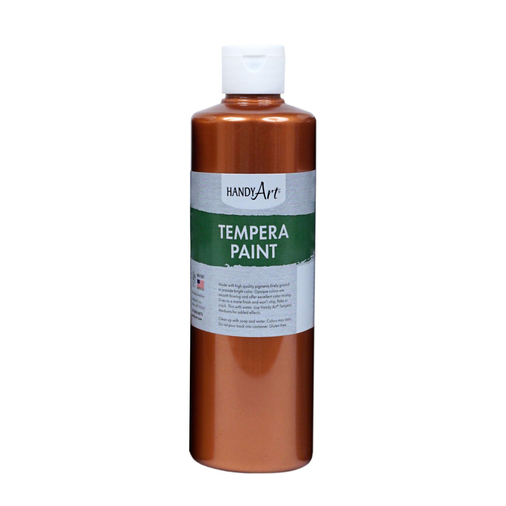 Metallic Tempera Paint, 16 oz., Copper, Pack of 3 - Loomini
