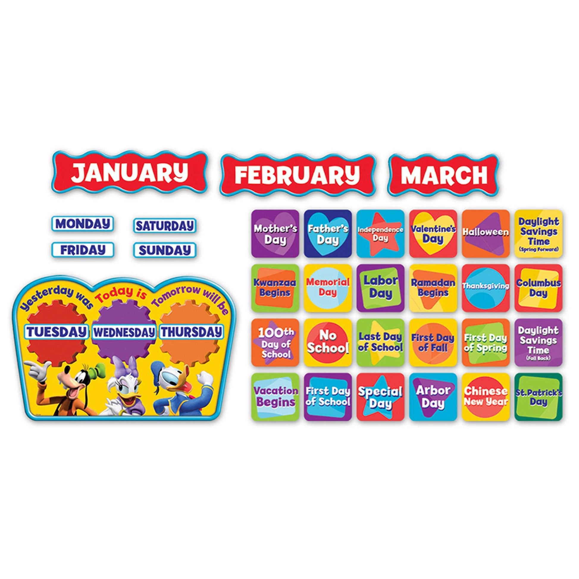 Mickey Mouse Clubhouse® Calendar Bulletin Board Set - Loomini