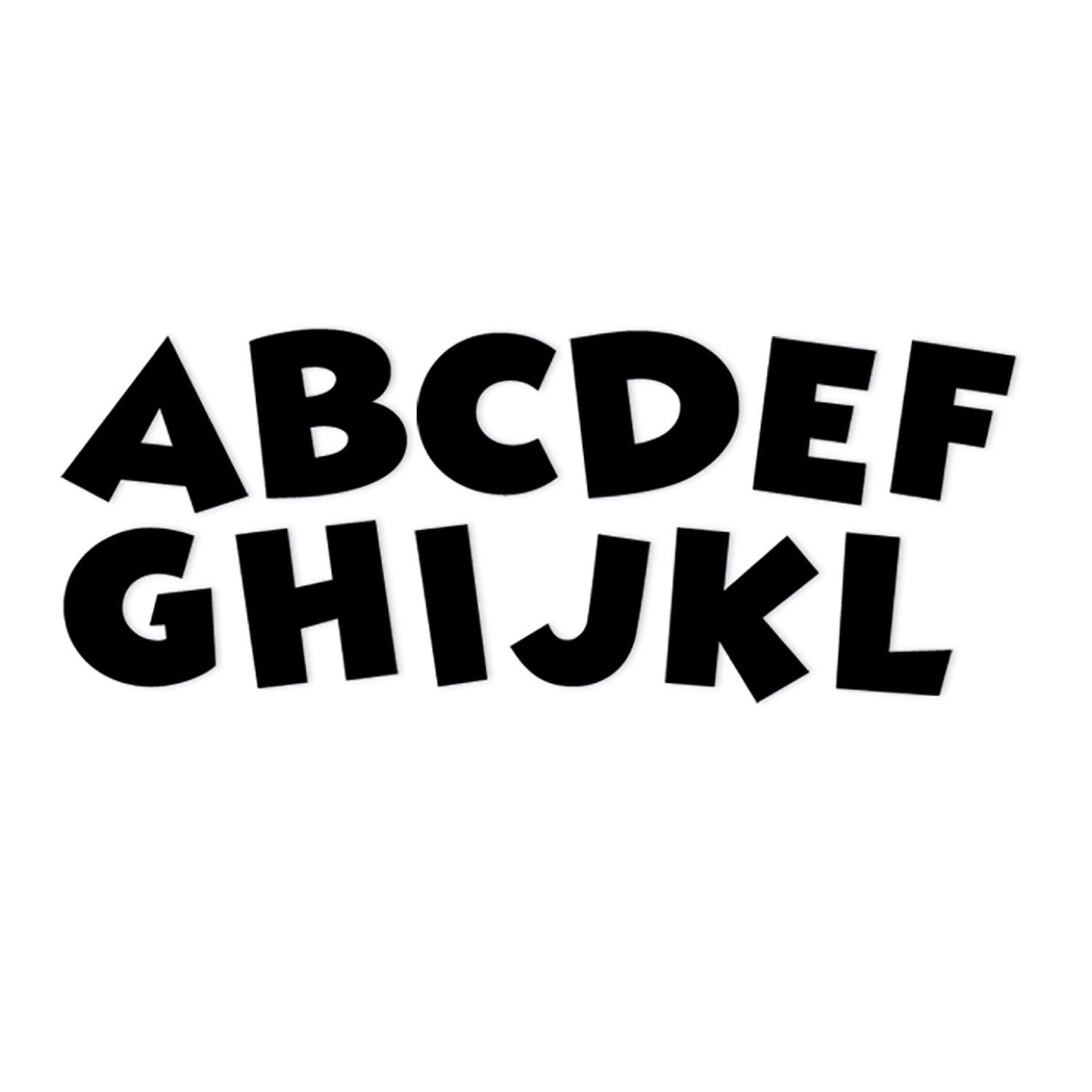 Mickey Mouse® Throwback Black Deco Letters, 216 Characters Per Pack, 3 Packs - Loomini