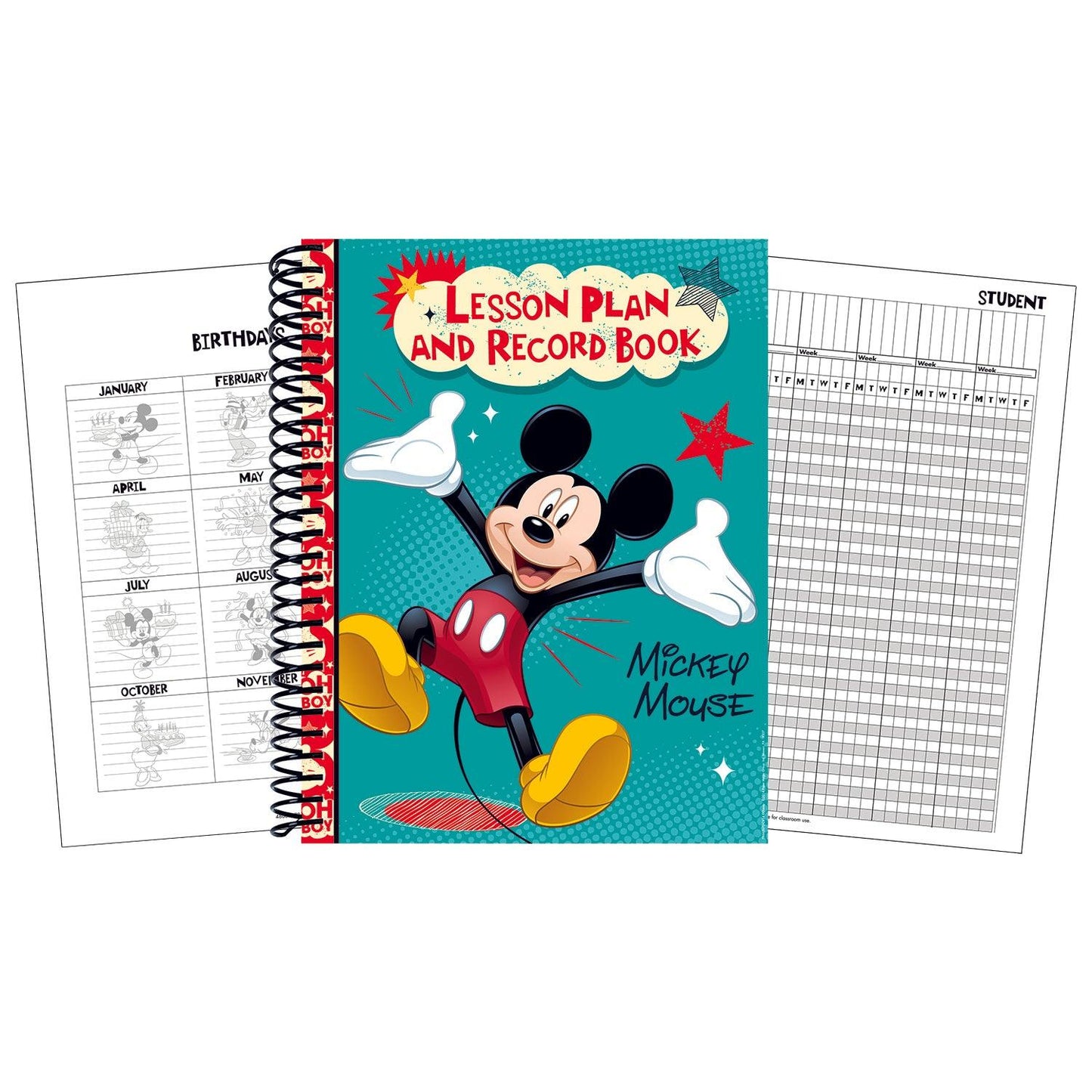 Mickey® Lesson Plan & Record Book, Pack of 2 - Loomini