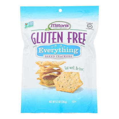Miltons Gluten Free Baked Crackers - Everything - Case Of 12 - 4.5 Oz. - Loomini