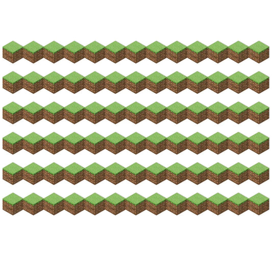 Minecraft Die-Cut Blocks Extra Wide Trim, 37 Feet Per Pack, 6 Packs Eureka®