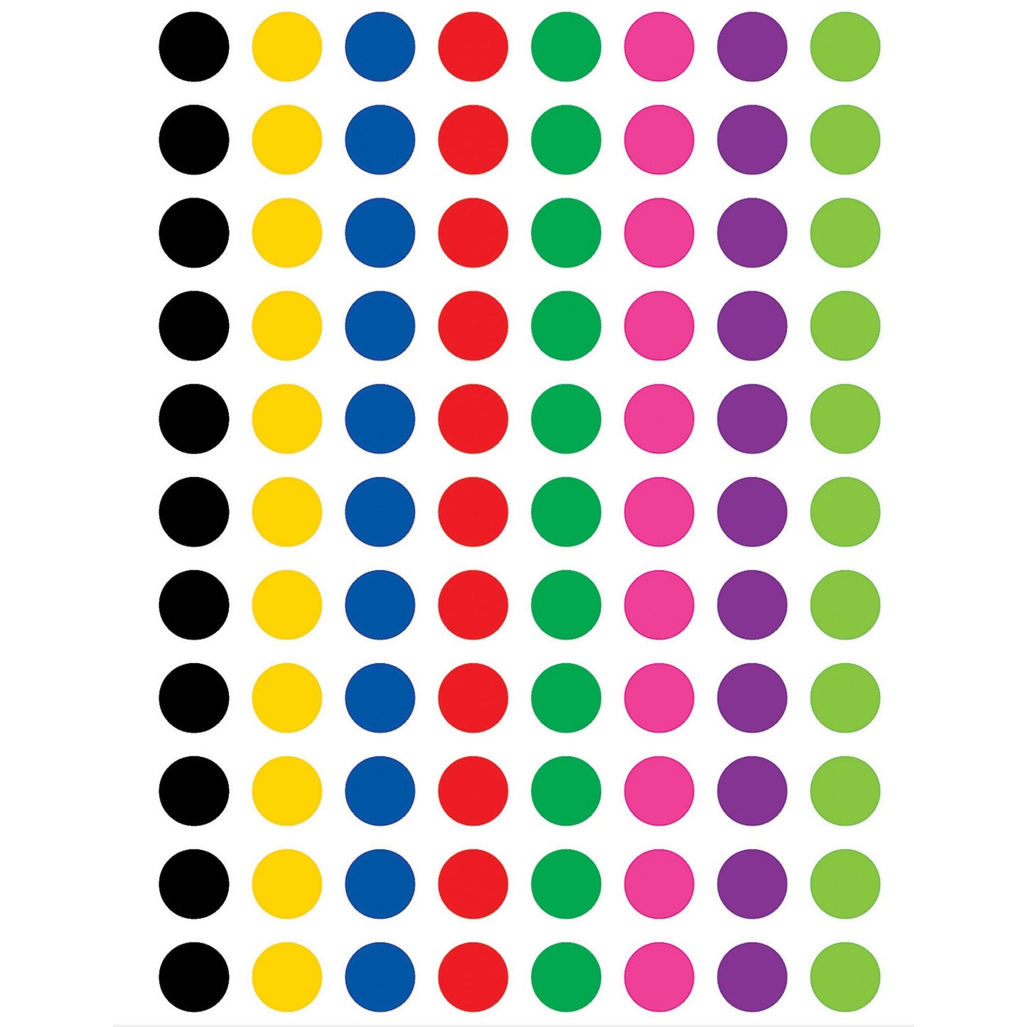 Mini Colorful Circles Valu-Pak Stickers, 1144 Per Pack, 6 Packs - Loomini