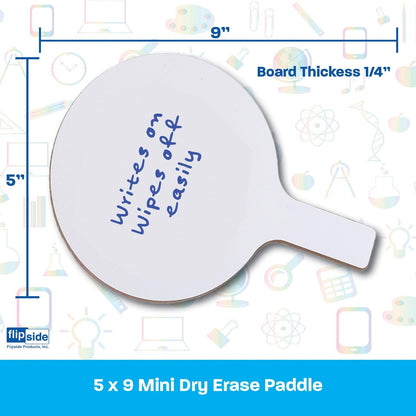 Mini Dry Erase Answer Paddles, 5" x 9", 12 Per Pack, 2 Packs - Loomini