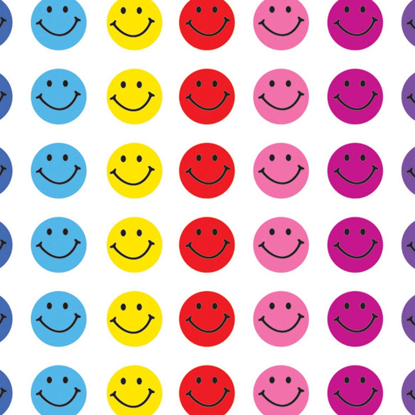 Mini Happy Face Stickers Valu-Pak, Multi Color, 1,144 Per Pack, 6 Packs - Loomini