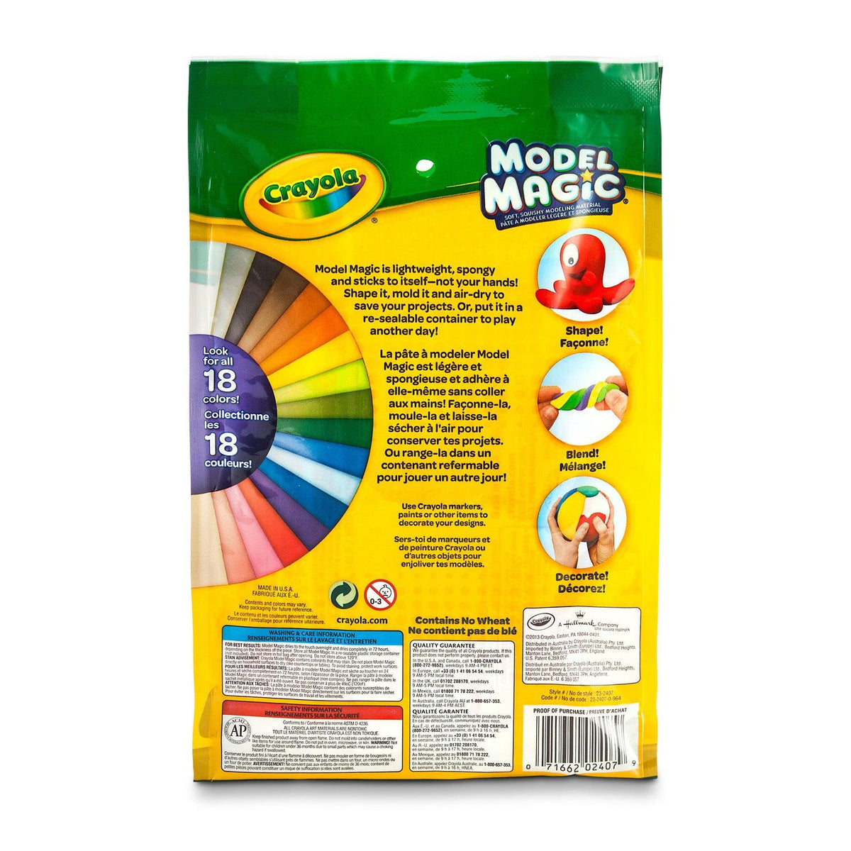 Fall Modle Magic Craft Model Magic Craft Pack, 6 Colors Per Pack, 3 Packs - Loomini
