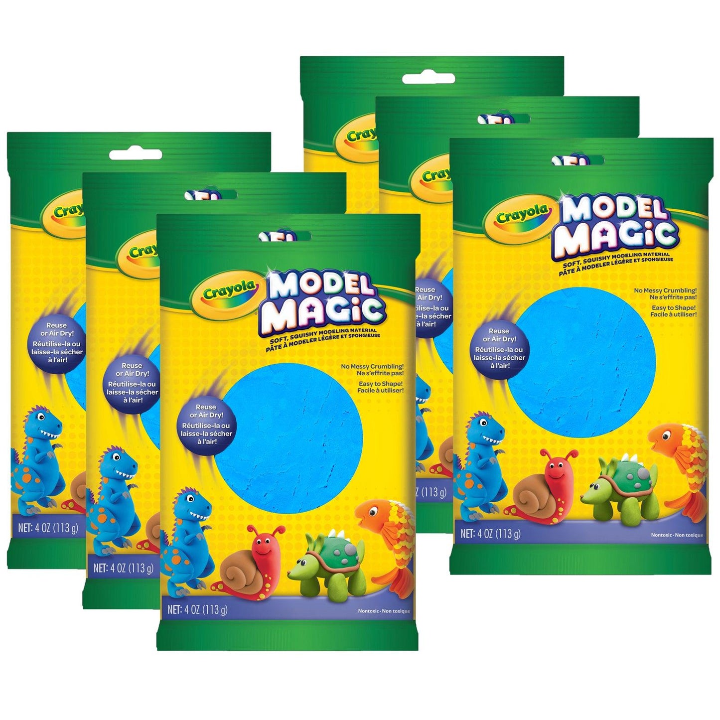 Model Magic® Modeling Compound, Blue, 4 oz. Per Pack, 6 Packs - Loomini