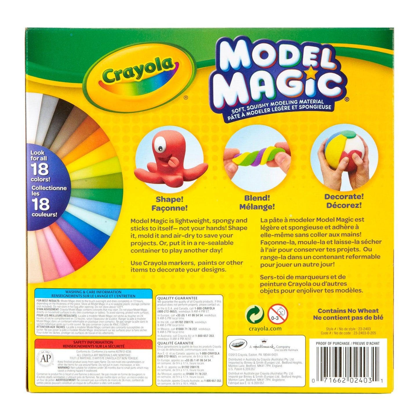 Model Magic Variety Pack, 9 Colors, 0.5-oz., 14 Count - Loomini