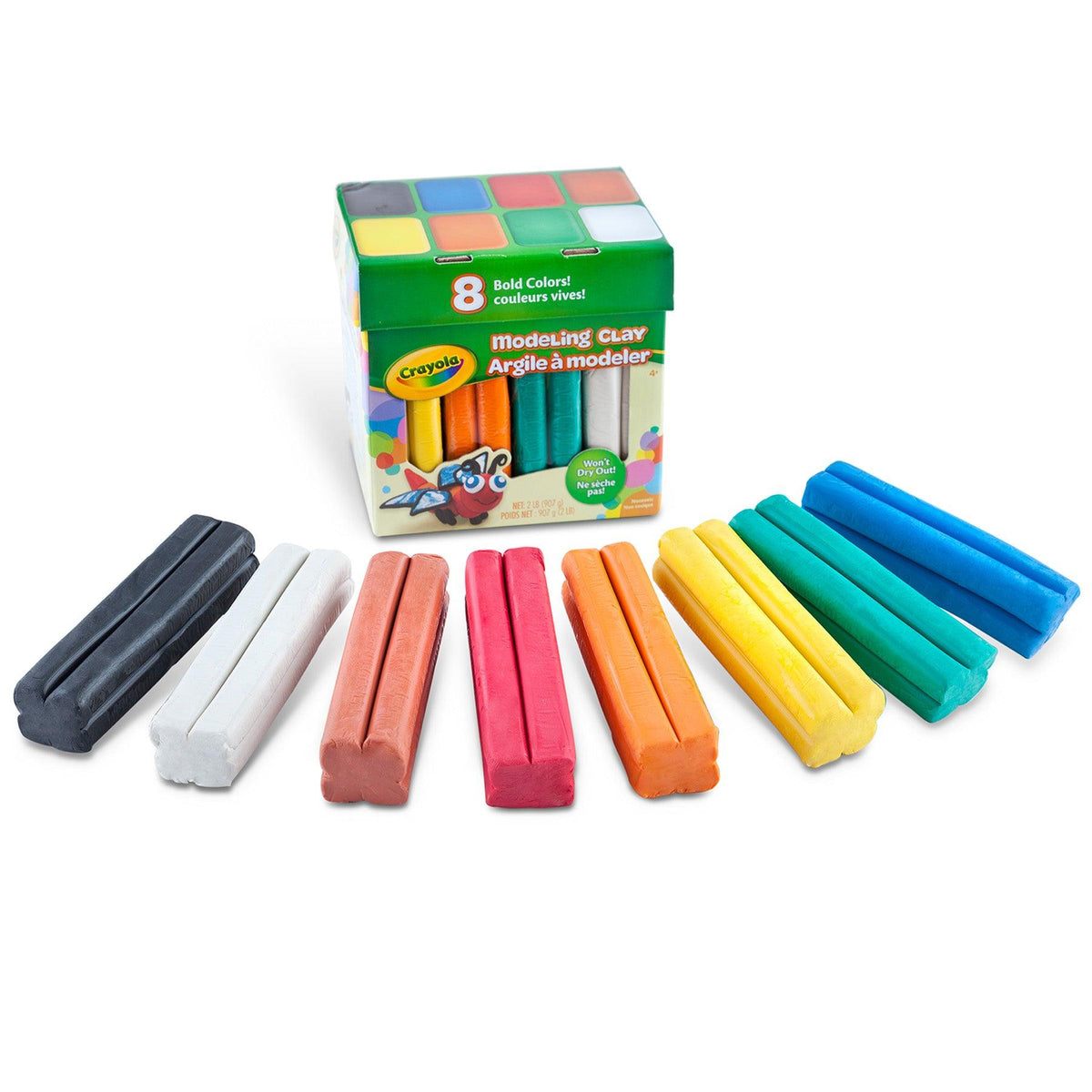Assorted Modelling Clay Modeling Clay, 2 lb. Jumbo Assortment, 8 Colors Per Box, 3 Boxes ...
