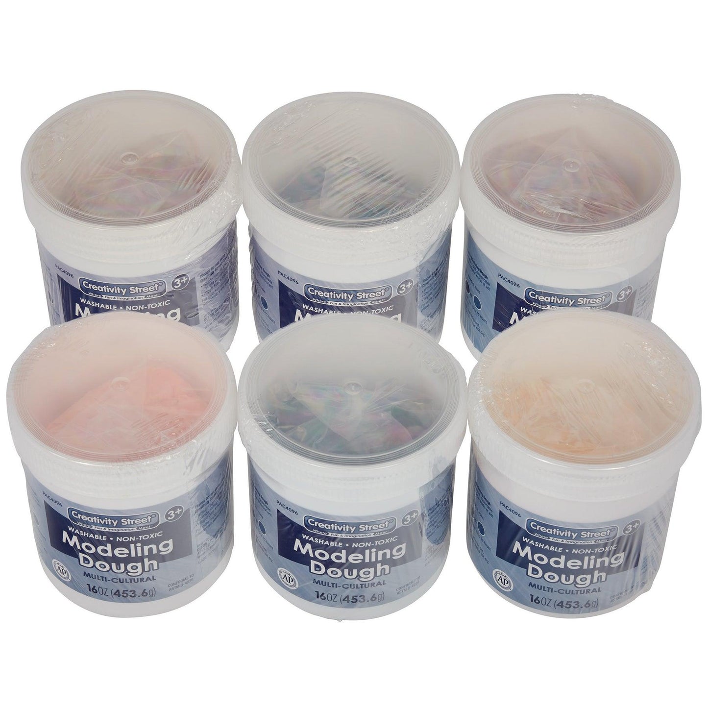 Modeling Dough, 6 Multi-Cultural Assortment, 1 lb. Per Color, 6 Pieces - Loomini