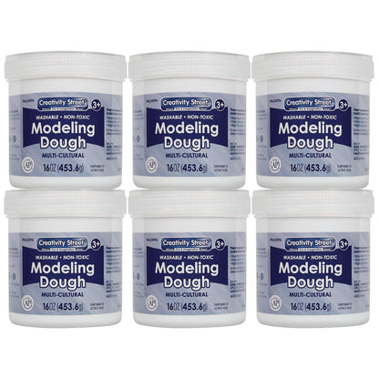 Modeling Dough, 6 Multi-Cultural Assortment, 1 lb. Per Color, 6 Pieces - Loomini