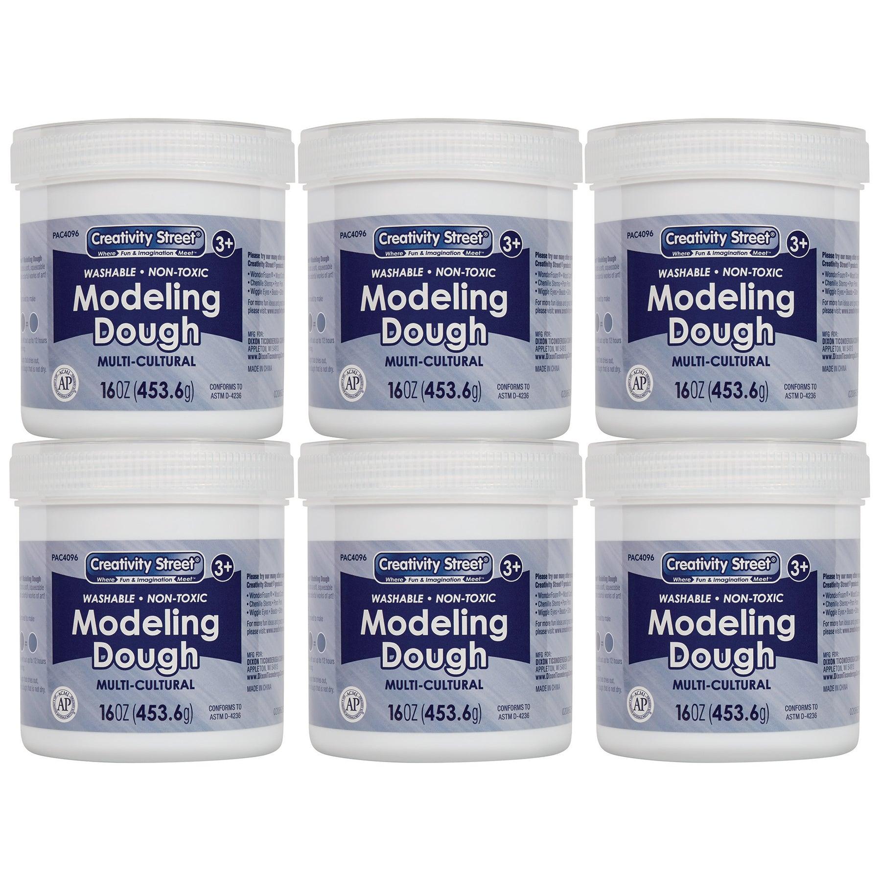 Modeling Dough, 6 Multi-Cultural Assortment, 1 lb. Per Color, 6 Pieces - Loomini