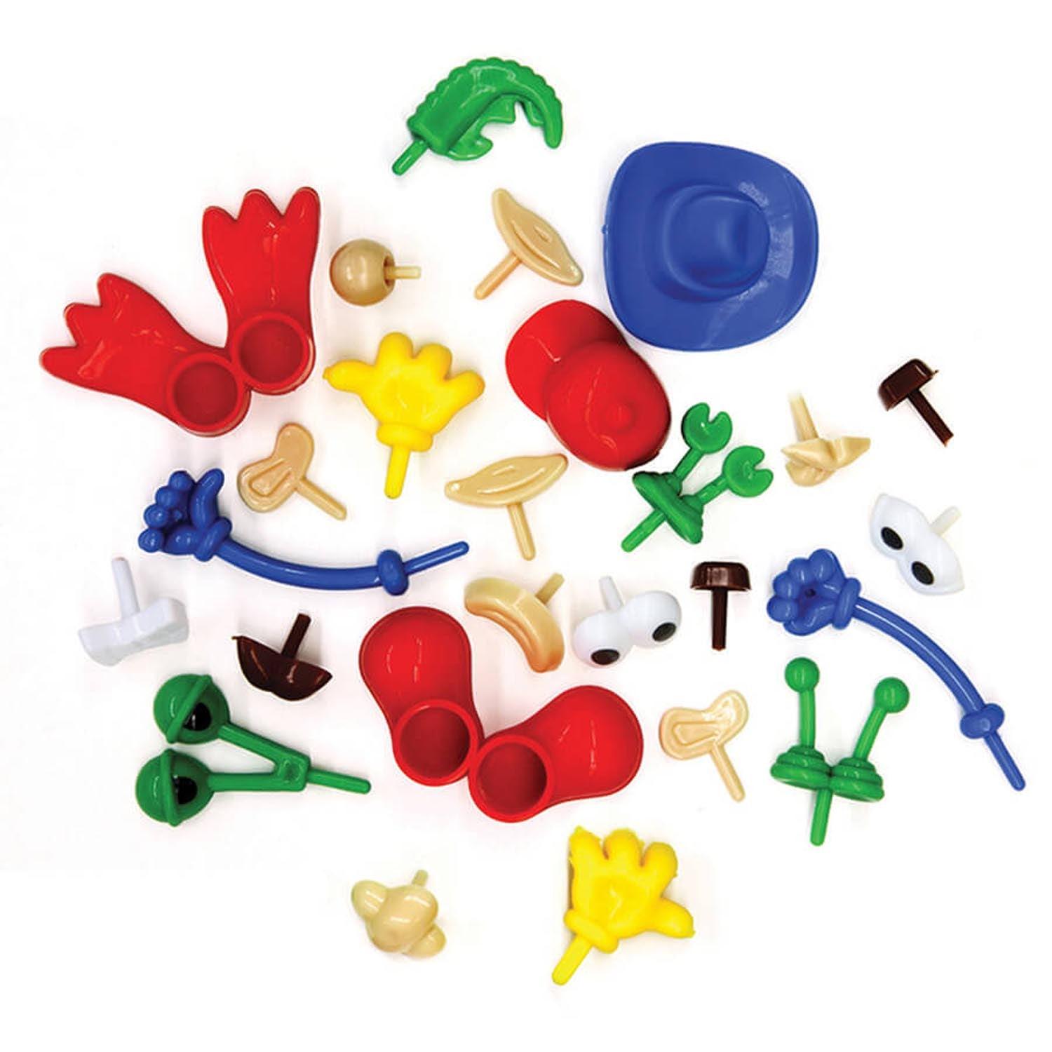 Modeling Dough & Clay Body Parts & Accessories, 26 Pieces Per Pack, 6 Packs - Loomini