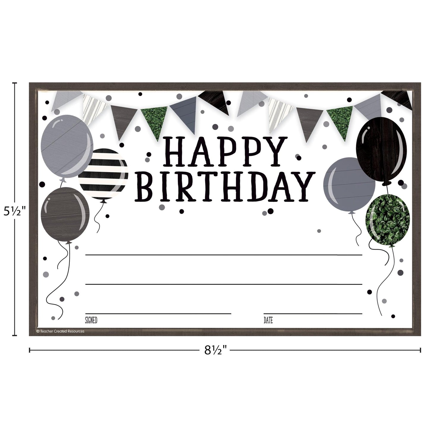 Modern Farmhouse Happy Birthday Awards, 30 Per Pack, 6 Packs - Loomini