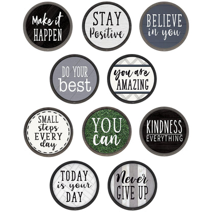 Modern Farmhouse Positive Saying Accents, 30 Per Pack, 3 Packs - Loomini