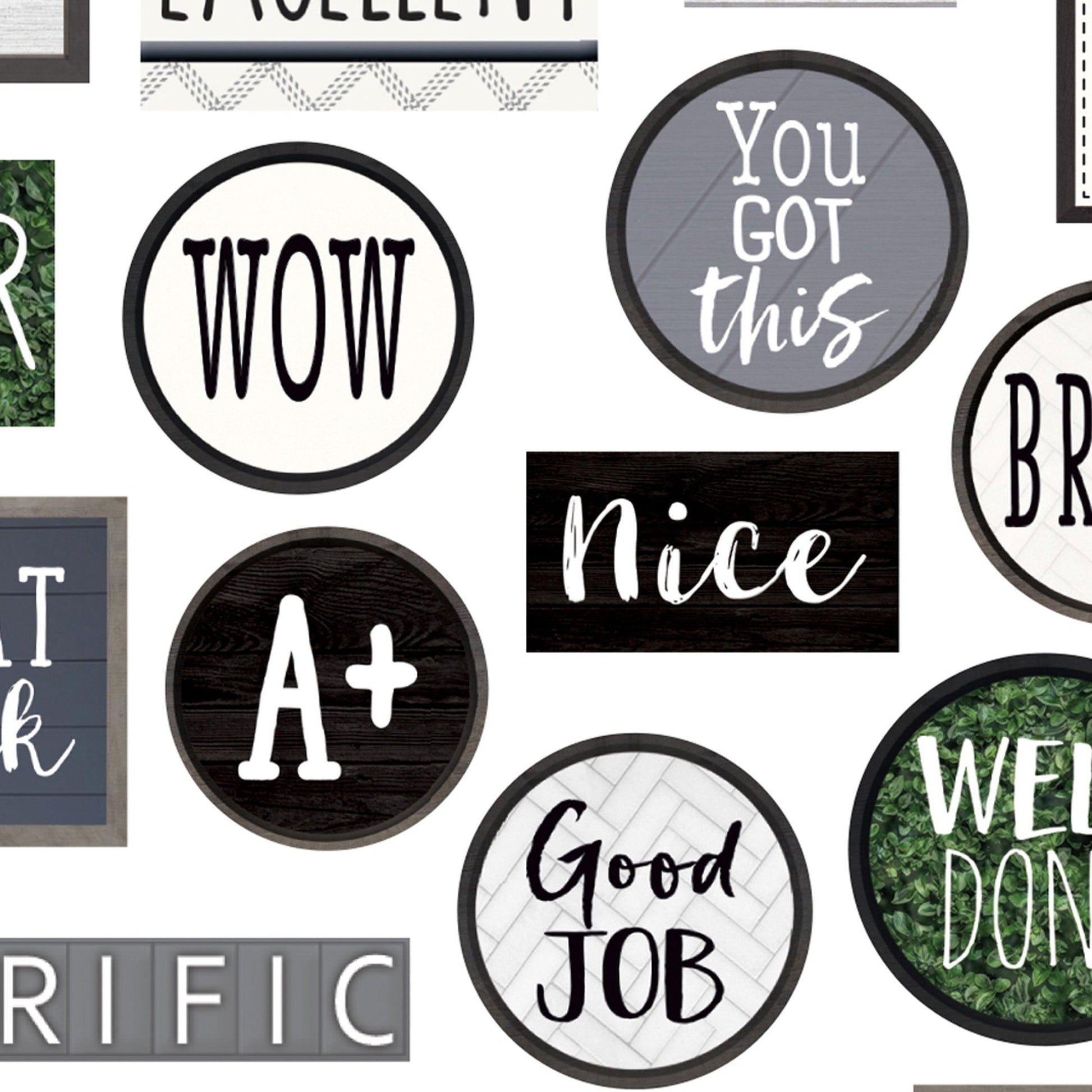 Modern Farmhouse Stickers, 120 Per Pack, 12 Packs - Loomini