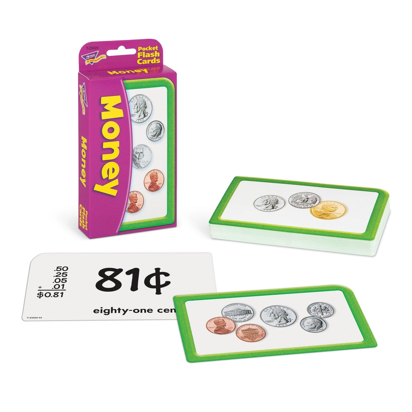 Money Pocket Flash Cards, 6 Packs - Loomini
