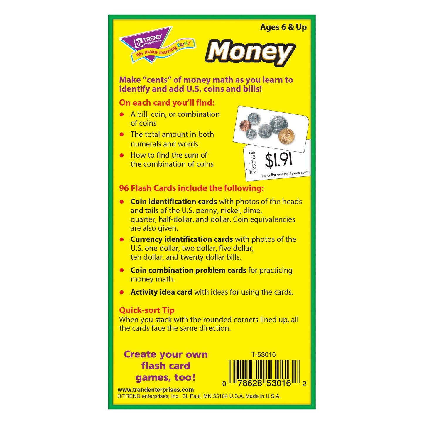 Money Skill Drill Flash Cards, 3 Packs - Loomini