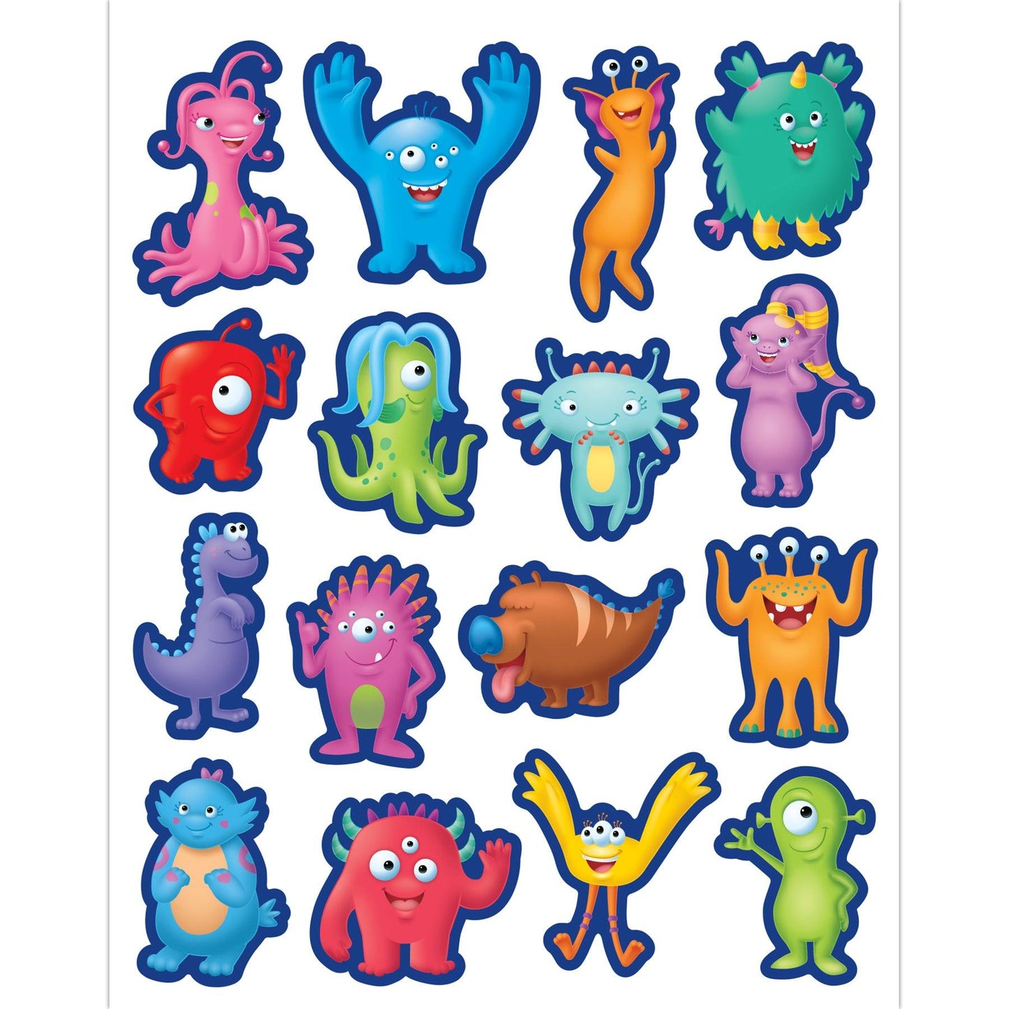 Monsters Stickers, 96 Per Pack, 12 Packs - Loomini