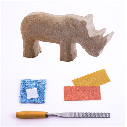 Mothers Day Gift - Rhino Soapstone Carving Kit - Loomini