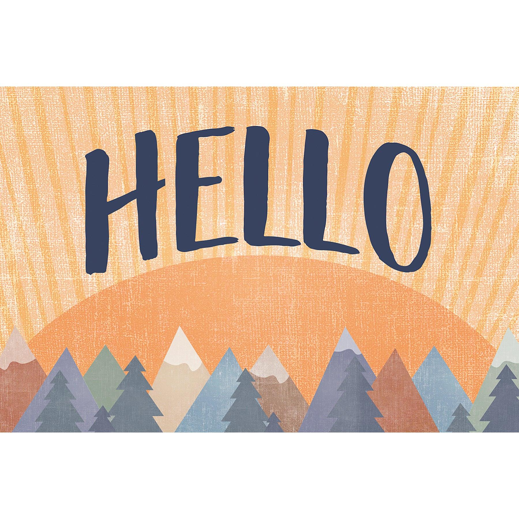 Moving Mountains Hello Postcards, 30 Per Pack, 6 Packs - Loomini