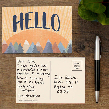 Moving Mountains Hello Postcards, 30 Per Pack, 6 Packs - Loomini