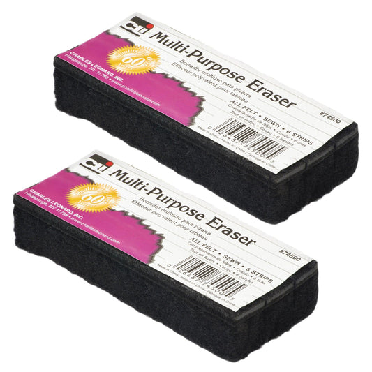 Multi-Purpose Eraser, 5" Length, 12 Per Pack, 2 Packs - Loomini