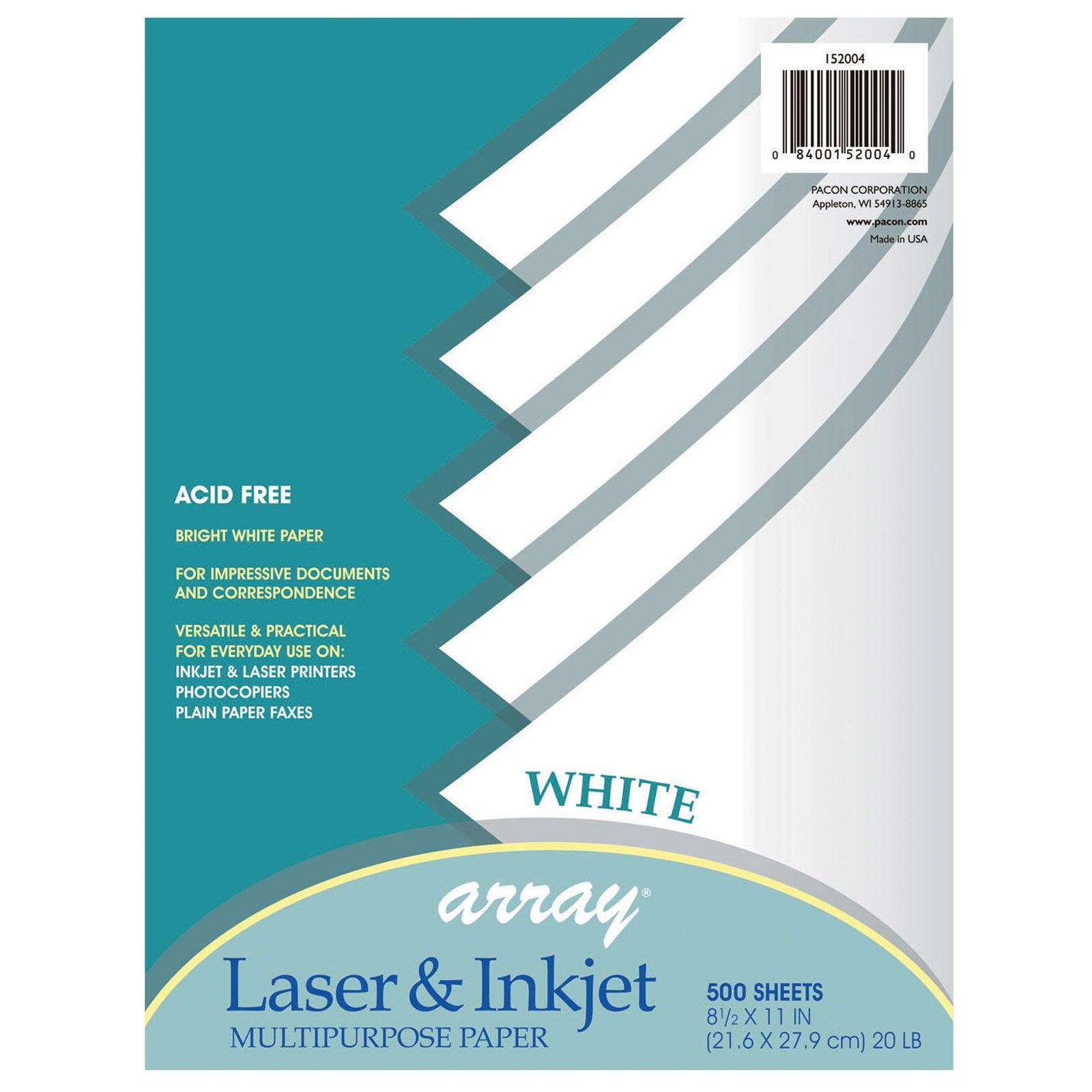 Multi-Purpose Paper, White, 8-1/2" x 11", 500 Sheets Per Pack, 2 Packs - Loomini