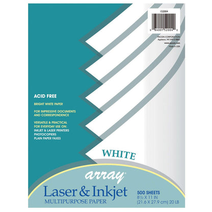 Multi-Purpose Paper, White, 8-1/2" x 11", 500 Sheets Per Pack, 2 Packs - Loomini