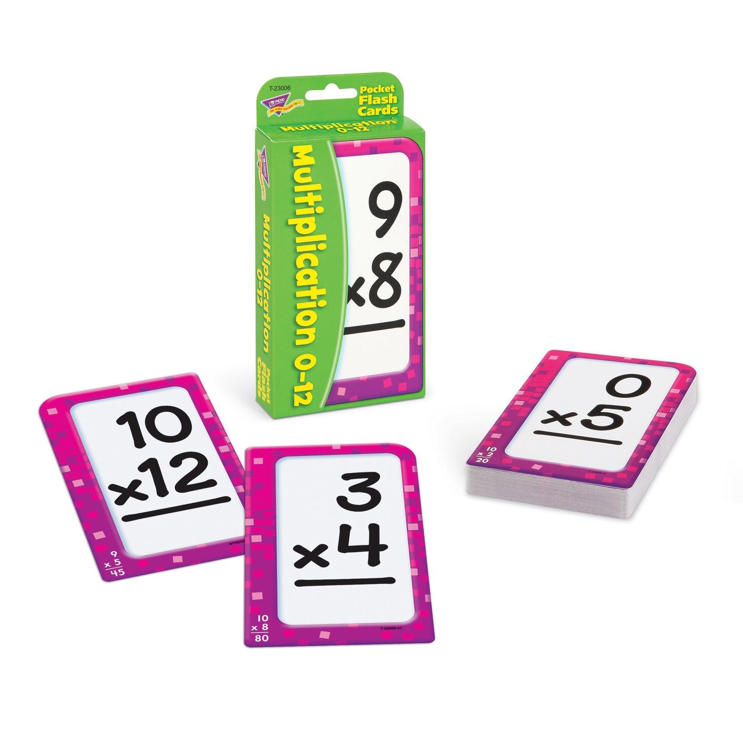 Multiplication 0-12 Pocket Flash Cards, 6 Packs - Loomini