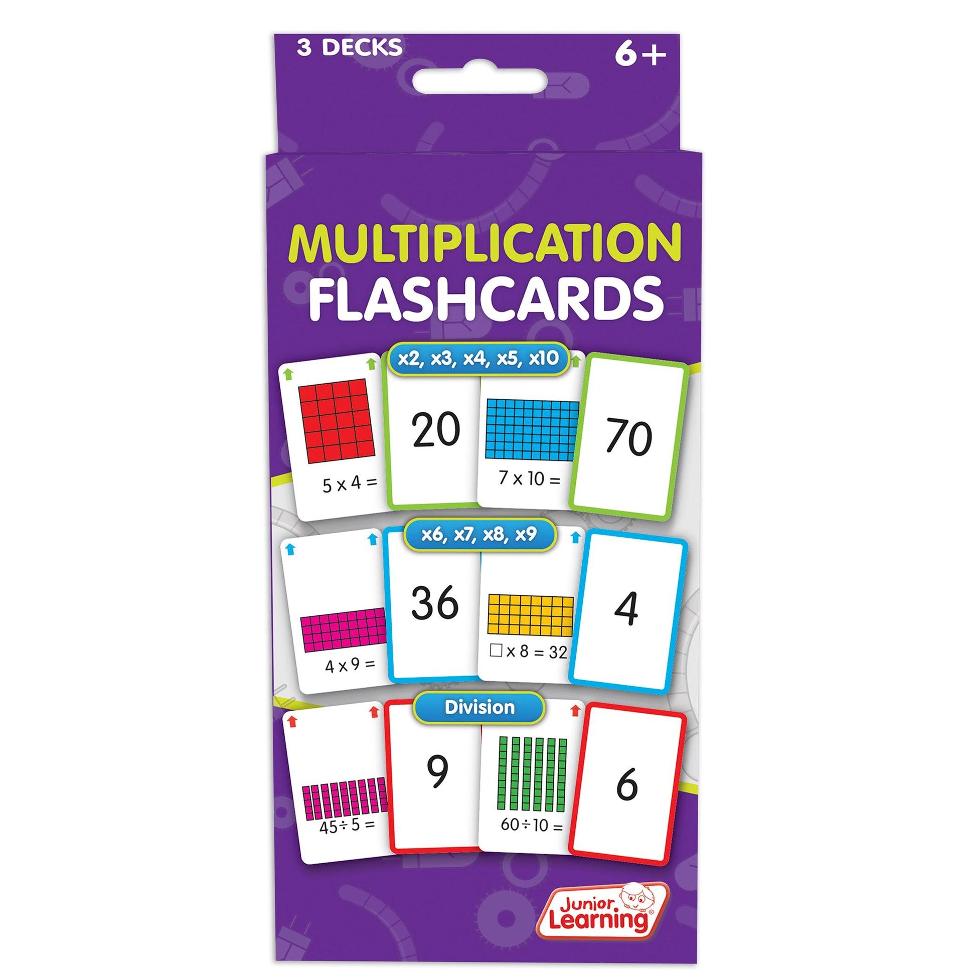 Multiplication Flashcards, 3 Sets Per Pack, 3 Packs - Loomini