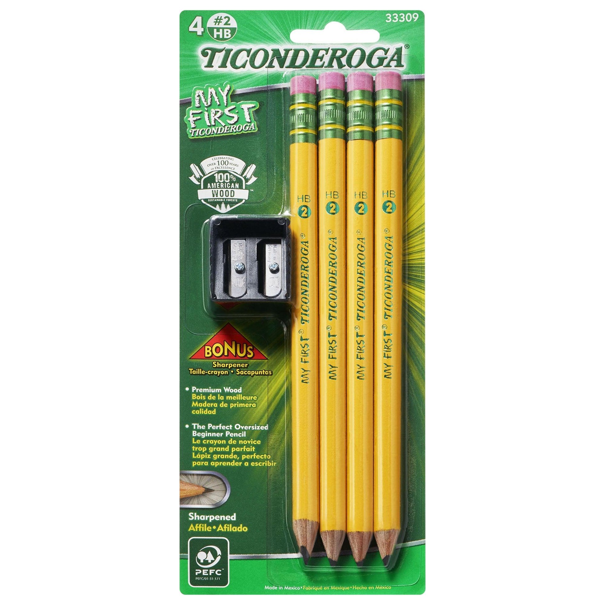 My First Pencils, Sharpened, 4 Per Pack, 6 Packs - Loomini
