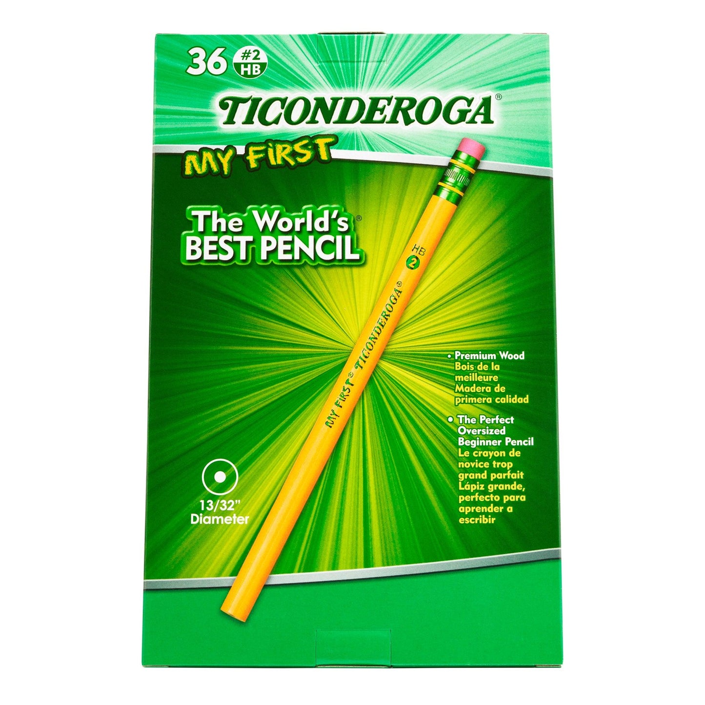 My First Ticonderoga® Pencil with Eraser, 36 Count - Loomini
